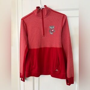 Wisconsin Badger Adidas Half-Zip Top